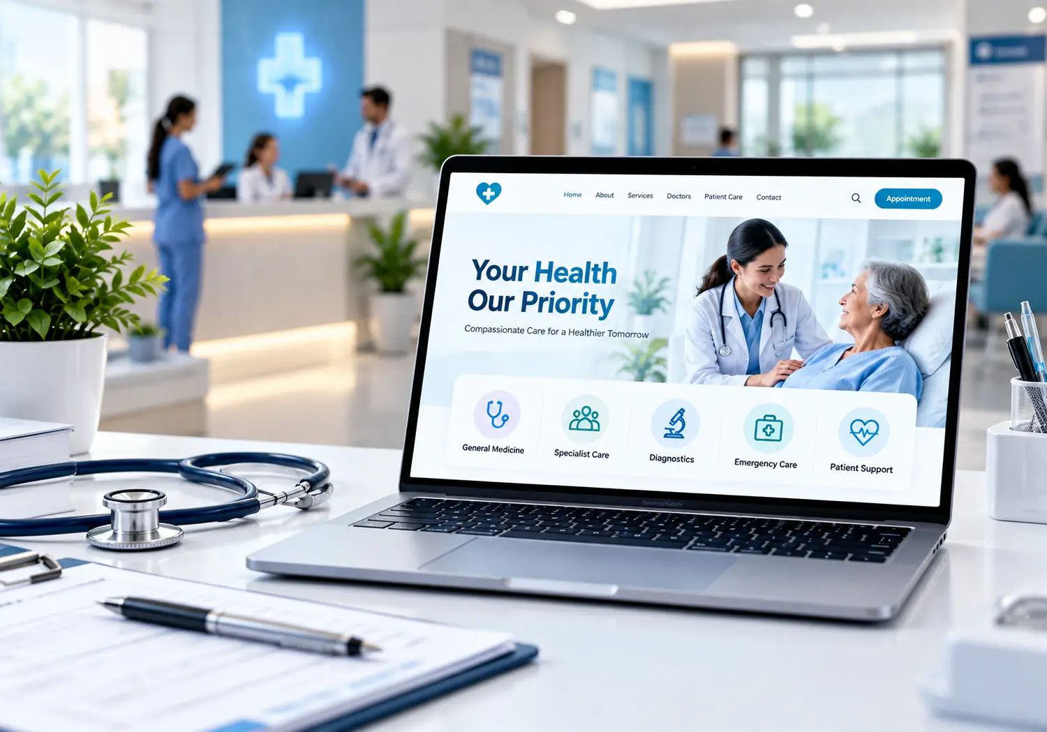 AuraCare Clinic website design concept
